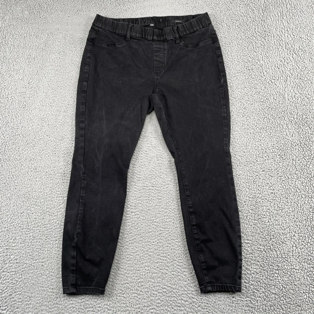 Judy Blue Jeans Women 14W Black Skinny Fit Pull On Stretch Denim JB88263